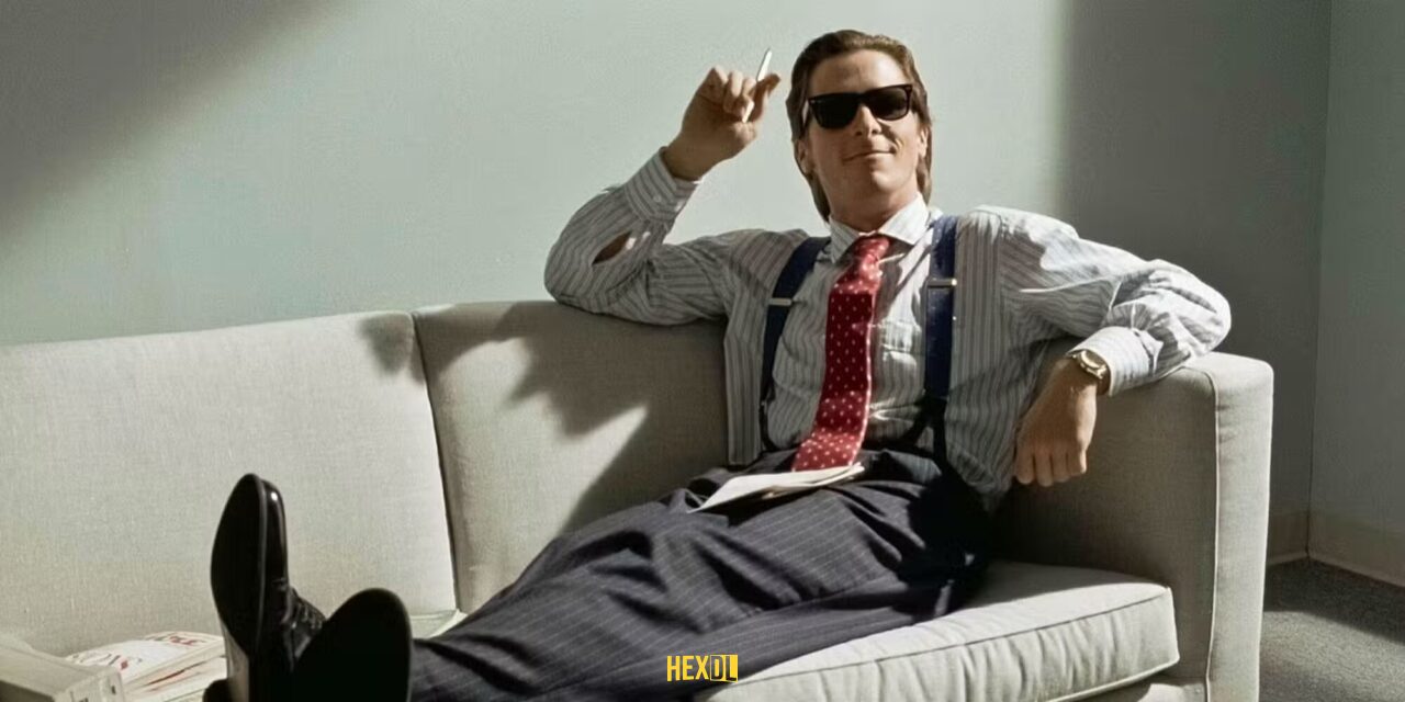 نمایی از فیلم Patrick Bateman laying in a couch in American Psycho (2000)