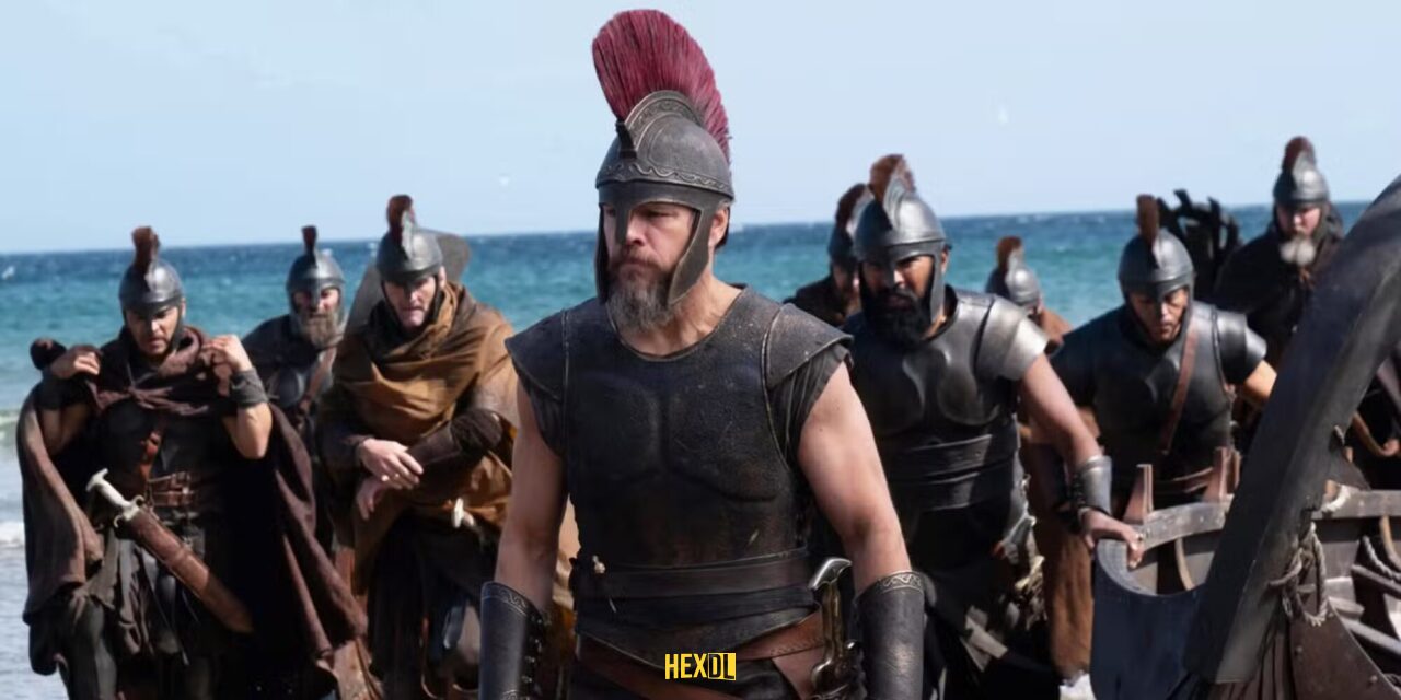 شارلیز ترون و مت دیمون در نمایی از فیلم The Odyssey
