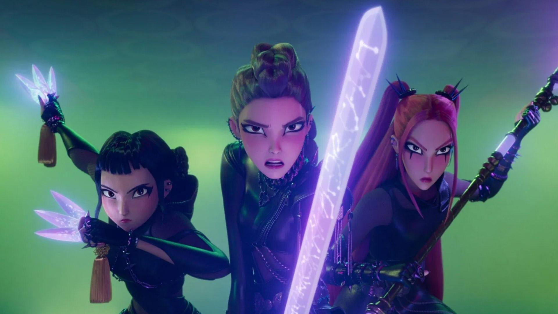 دانلود انیمیشن شکارچیان شیاطین کی پاپ KPop Demon Hunters 2024